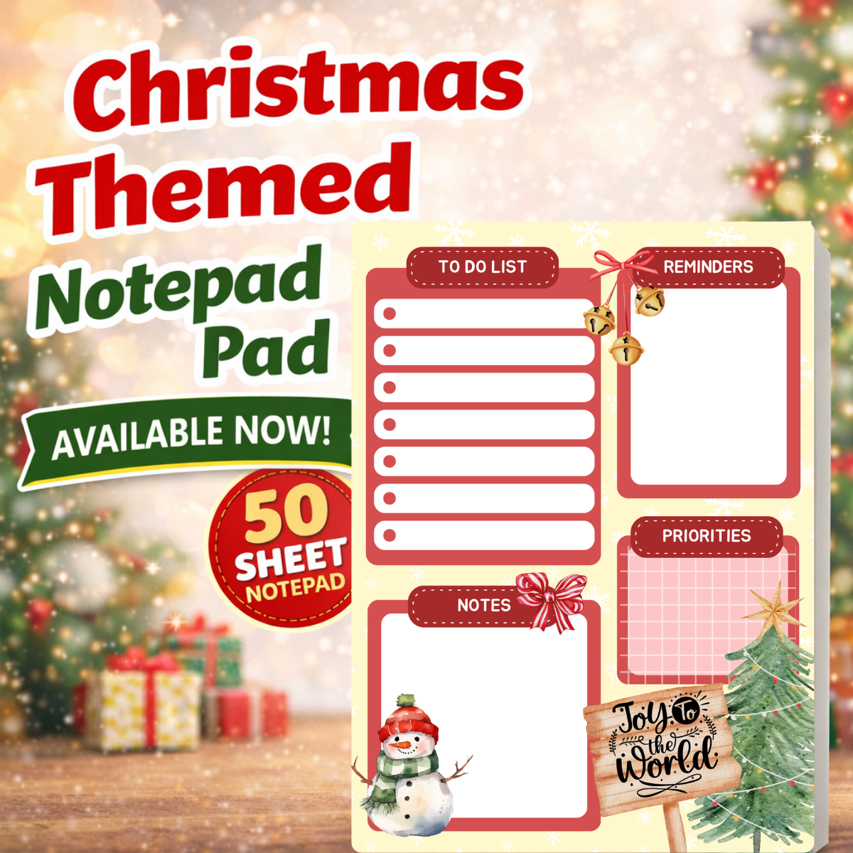 Christmas Daily Planner Notepad (6.7″ × 5.2″)